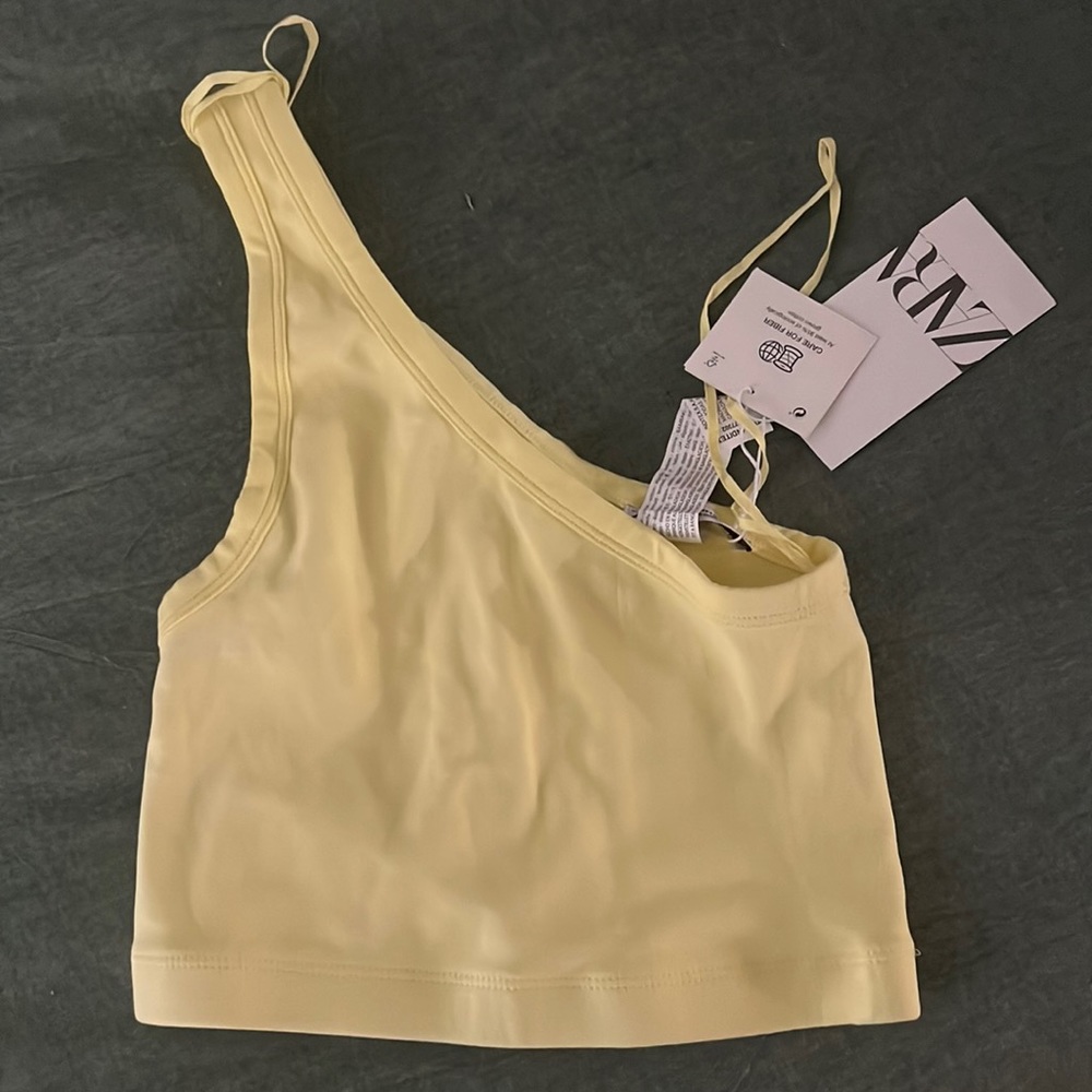Zara one shoulder top NWT
